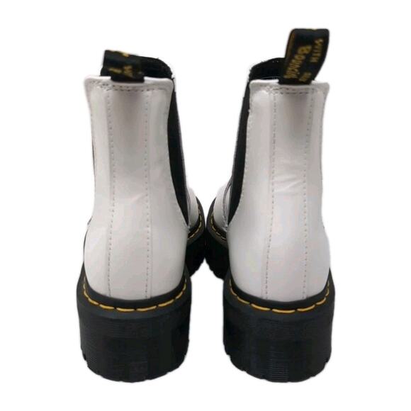 Dr Martens Chelsea Boots Womens 6 Mens 5 White Leather 2976 Quad Platform Unisex - Picture 5 of 11